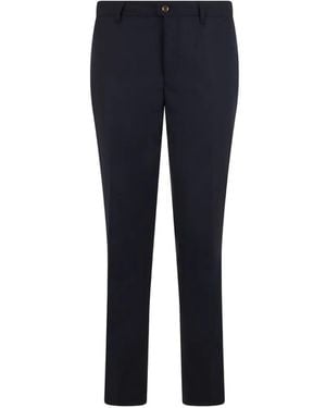 Slowear Logo-Patch Tailored Pants - Blue