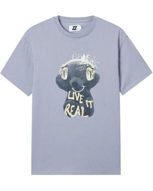 Izzue Graphic-Print T-Shirt - Blue