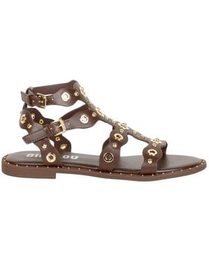 Bibi Lou Eyelet-Embellished Studded Sandals - White