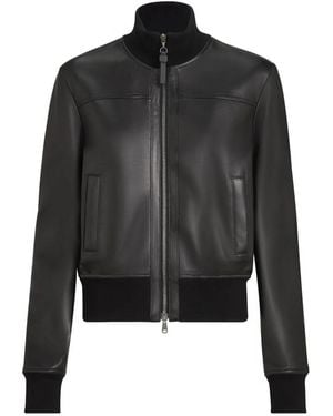 Brunello Cucinelli Outerwear-Jacke Aus Nappaleder Mit Monili - Schwarz