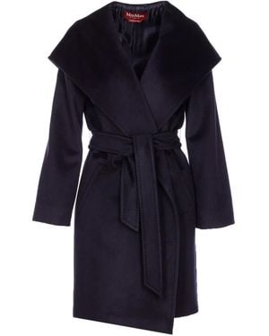 Max Mara Belted Coat - Blue