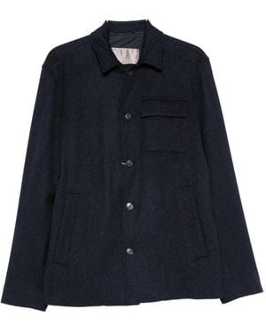 Herno Chest Flap-Pocket Button-Up Jacket - Blue