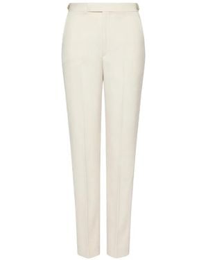 Maison Margiela Straight-Leg Tailored Trousers - White