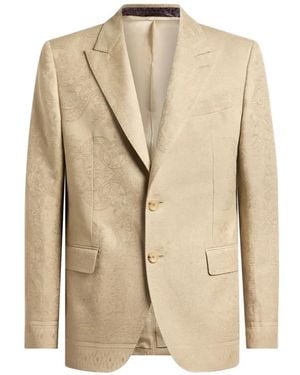 Etro Paisley-Print Blazer - Natural
