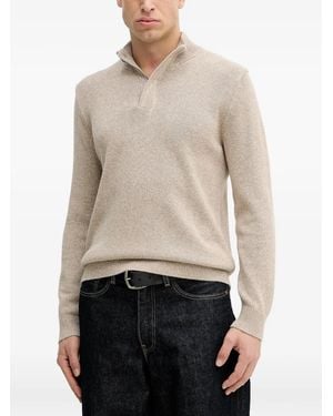 Hackett Pullover Mit Reißverschluss - Weiß