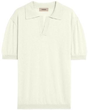 A PAPER KID Knitted Polo Shirt - White