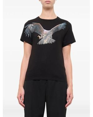 Neil Barrett T-Shirt À Logo Eagle Imprimé - Black