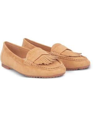 Tosca Blu Fringe-Detail Studded Loafers - White