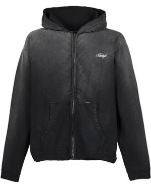 KAMIYA Greatness Act-Cool Hoodie Mit Stickerei Im Used-Look - Schwarz