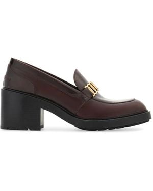 Ferragamo Vara Loafer Mit Kette - Rot