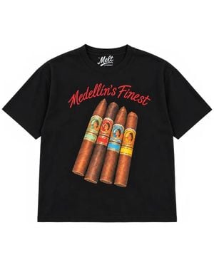 Melt Graphic-Print Cotton T-Shirt - Black