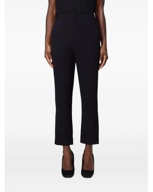 Hanita Turn-Up Cuff Pants - Black