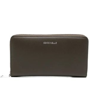 Coccinelle Logo-Plaque Leather Wallet - Grey