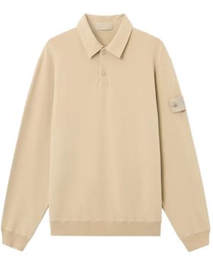 Stone Island 5100076 Light Pure Rws Wool_S.I. Ghost Sweatshirt - Natural
