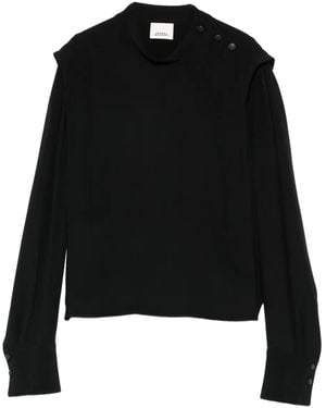Isabel Marant Felissa Button-Detail Blouse - Black