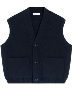 Lemaire Cardigan Con Scollo A V - Blu