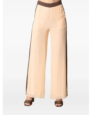 Patrizia Pepe Side-Stripe Trousers - Natural