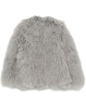 Martha Louis Shearling-Effect Jacket - Grey