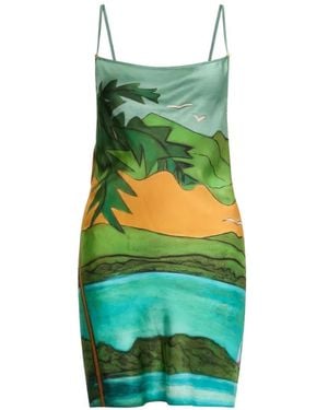 Donde Esteban Magdalena Mini Dress - Green