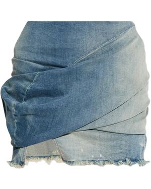 Rick Owens Low Twist Mini-Rok - Blauw
