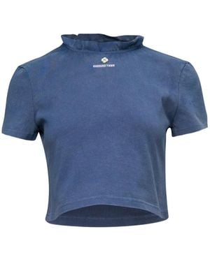 ShuShu/Tong Camisa Con Volantes En El Cuello - Azul