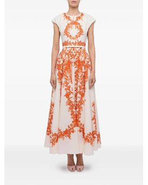 Giambattista Valli Floral-Print Maxi Dress - White