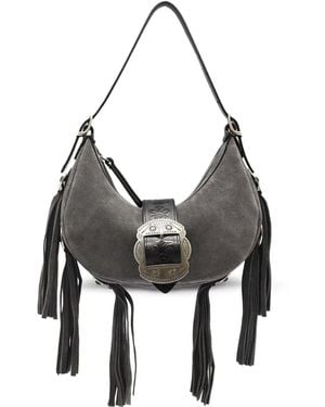 HTC Sheryl Fringe-Detail Shoulder Bag - Grey