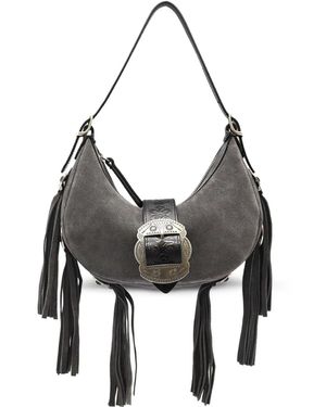 HTC Sheryl Fringe-Detail Shoulder Bag - Grey