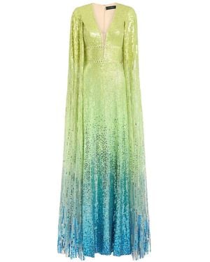Jenny Packham Robe Longue Easy Breezy À Sequins - Vert