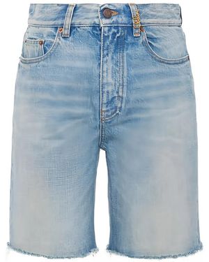 Chloé Bermudas Deshilachadas - Azul