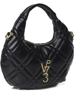 V73 Borsa Tote Diaspro Mini Trapuntata - Nero