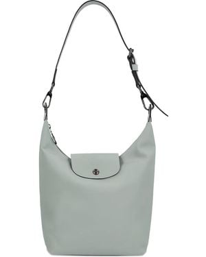 Longchamp Schultertasche aus Leder - Grau