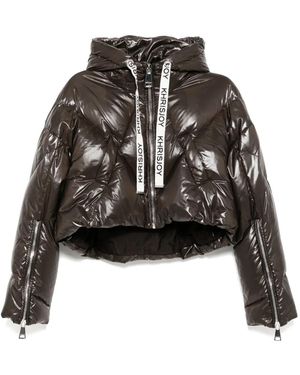 Khrisjoy Khris Cropped Shiny Jacket - Black