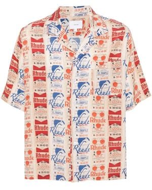 Rhude Voyage De Silk Shirt - Red