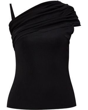 Versace Asymmetric Tank Top - Black
