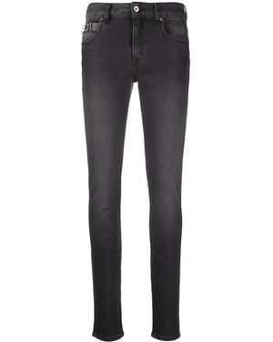 Just Cavalli Logo-Plaque Slim Jeans - Black