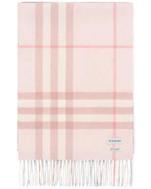 Burberry Check Cashmere Scarf - Pink