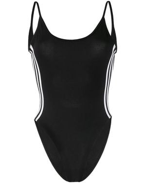 adidas Body A Rayas Con Espalda Descubierta - Negro