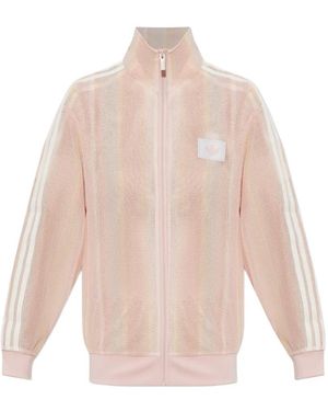 adidas Striped Mesh Jacket - Pink