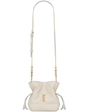 Saint Laurent Borsa A Secchiello Jamie Mini - Neutro