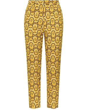 Maliparmi Rolling Chain-Print Pants - Yellow