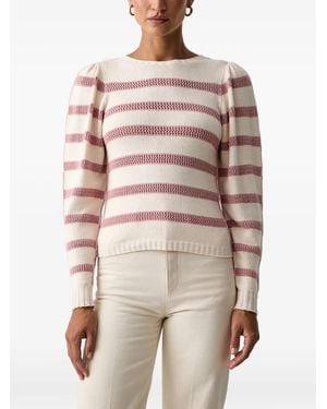 Twinset Striped Puff-Sleeve Jumper - Natural