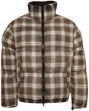 DIESEL Check-Print Jacket - Brown