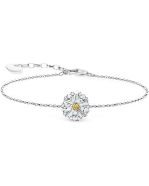 Thomas Sabo Pulsera Lovely Daisy Con Zirconia - Blanco