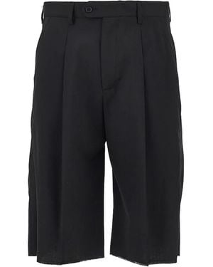 MARSĒM Pleated Shorts - Black