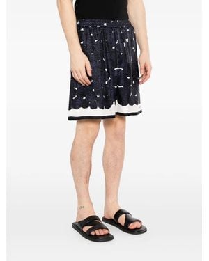 Givenchy Floral-Print Bermuda Shorts - Blue