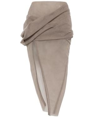 Rick Owens Draped Skirt - Grey