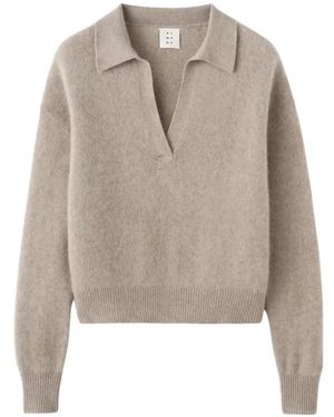 Almada Label Kaia Collared Sweater - Natural