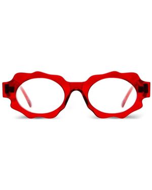 Kuboraum Brille Mit Geformten Gestell - Rot