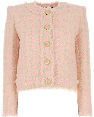 Balmain Embroidered Bouclé Blazer - Natural